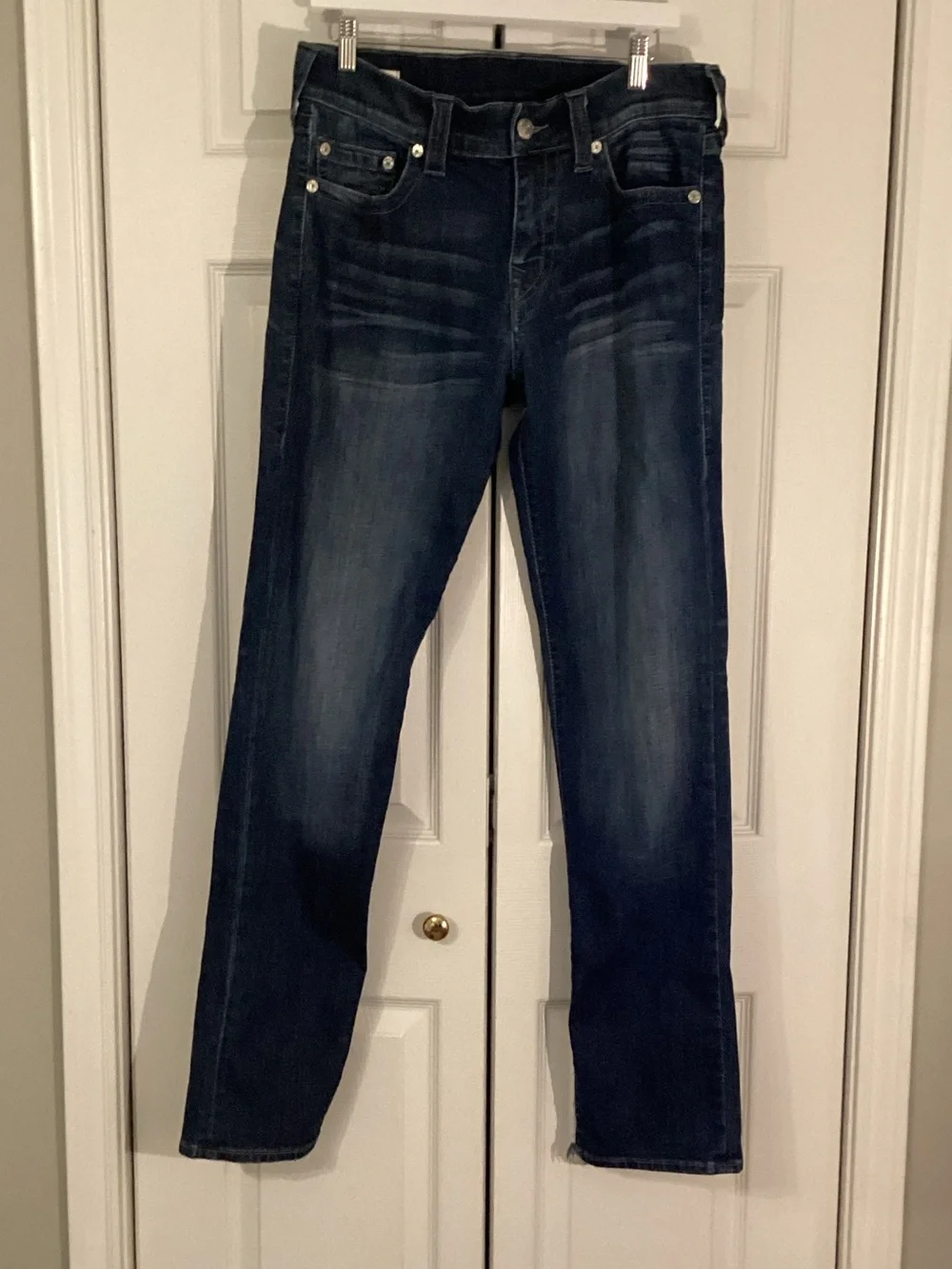True Religion Men's Geno Relaxed Slim Jeans - Dark Blue Wash32x34